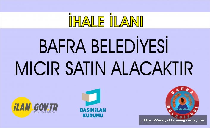 BAFRA BELEDİYE BAŞKANLIĞI