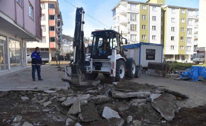 Giresun Belediyesi yol yapım ve düzenleme çalışmalarına devam ediyor