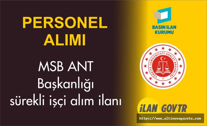 SÜREKLİ İŞÇİ ALIM İLANI