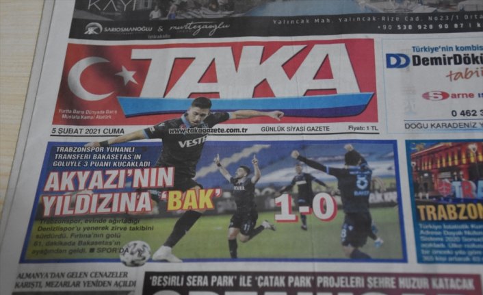 Trabzonspor yerel basınında Denizlispor galibiyeti sevinci