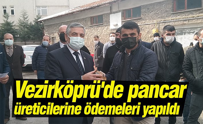 Vezirköprü'de pancar üreticilerine ödemeleri yapıldı