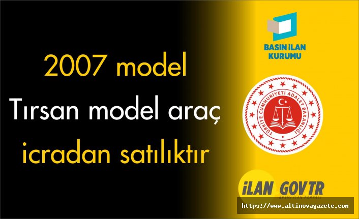 2007 model Tırsan model araç icradan satılıktır
