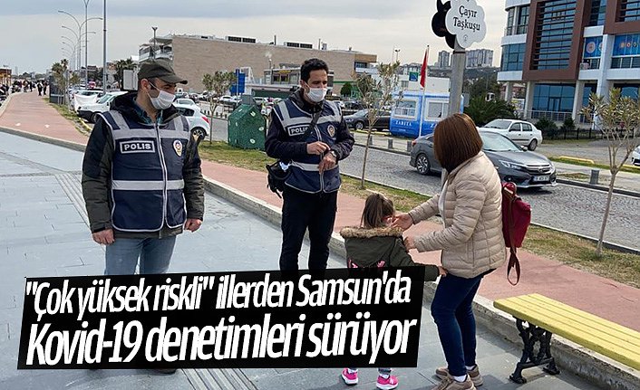 "Çok yüksek riskli" illerden Samsun'da Kovid-19 denetimleri sürüyor