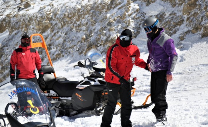 Ilgaz Dağı'nda çığ ve kurtarma tatbikatı yapıldı