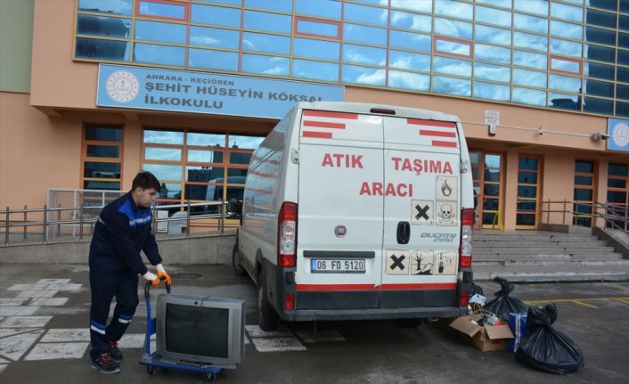 Keçiören’deki okullar elektronik atık toplamak için yarışıyor
