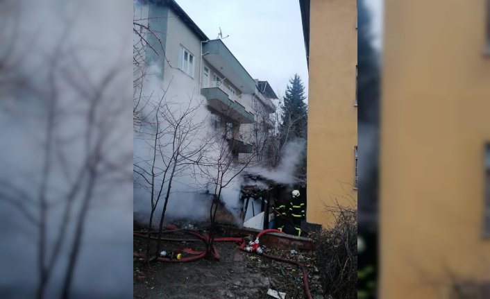 Merzifon'da yangın çıkan müştemilat kullanılamaz hale geldi