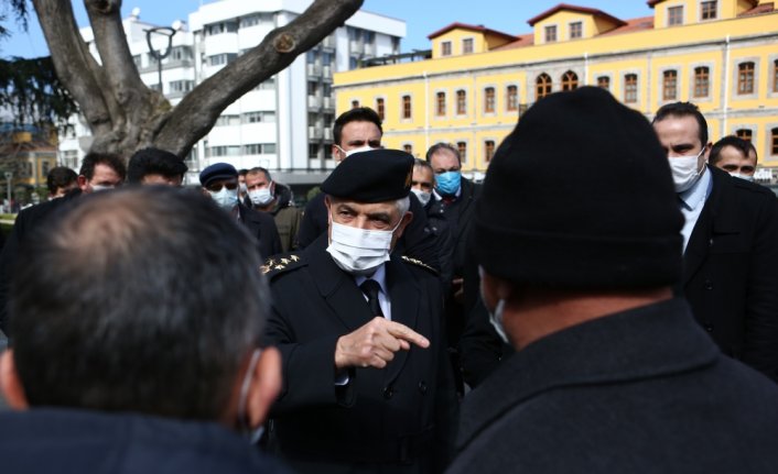 Trabzon Valisi Ustaoğlu ve Jandarma Genel Komutanı Orgeneral Çetin Kovid-19 denetimi yaptı