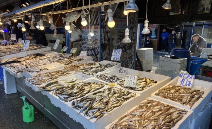 Trabzon'da balıkçı tezgahlarında hamsinin yerini diğer çeşitler aldı