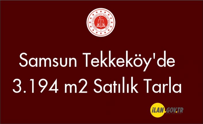 Samsun Tekkeköy'de 3.194 m2 Satılık tarla