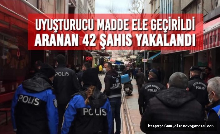 Samsun’da Uyuşturucu Madde Ele Geçirildi, Aranan 42 Şahıs Yakalandı