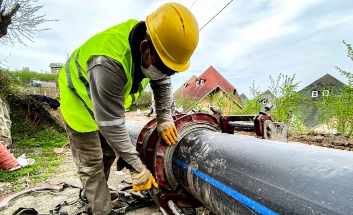 Trabzon'da Karakaya Grubu İlave İçme Suyu Hattı inşaatı sürüyor
