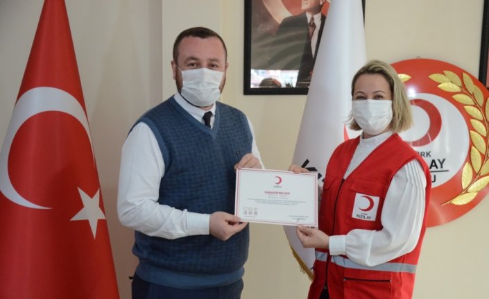 Türk Kızılay Ordu Şubesi'nden bazı basın kuruluşlarına teşekkür belgesi