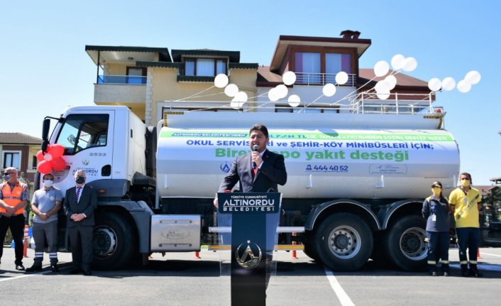Altınordu Belediyesinden şoför esnafına yakıt desteği