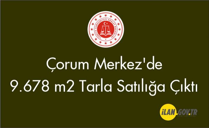 Çorum Merkez'de 9.678 m² tarla Satılığa Çıktı