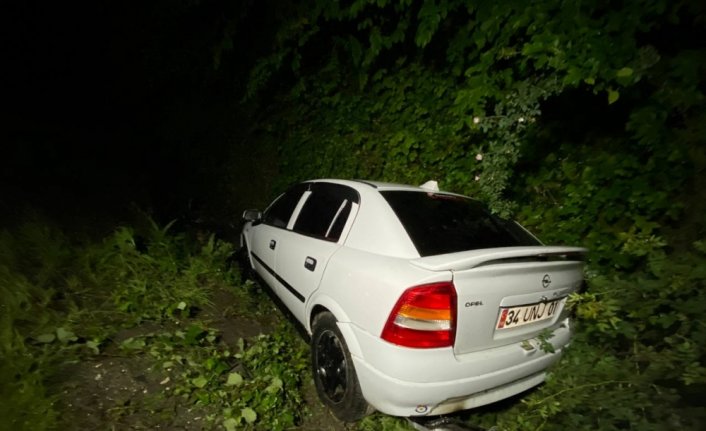 Düzce'de kaza yapan sürücü olay yerini terk edince ekipler bölgede yaralı aradı