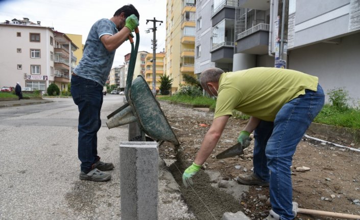 Giresun Belediyesi'nin üst yapı çalışmaları devam ediyor