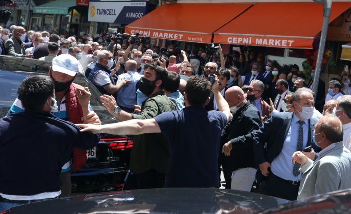 İYİ Parti Genel Başkanı Akşener'in Rize programında partililerle bazı vatandaşlar arasında gerginlik yaşandı
