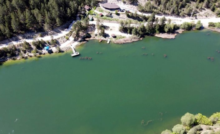 Karabük'teki Eflani Ortakçılar Göleti güzelliğiyle doğaseverleri kendine çekiyor