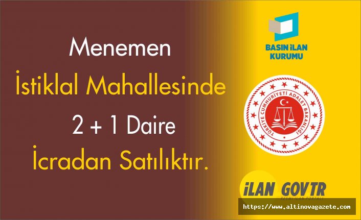 Menemen İstiklal Mahallesi'nde 2+1 daire icradan satılıktır