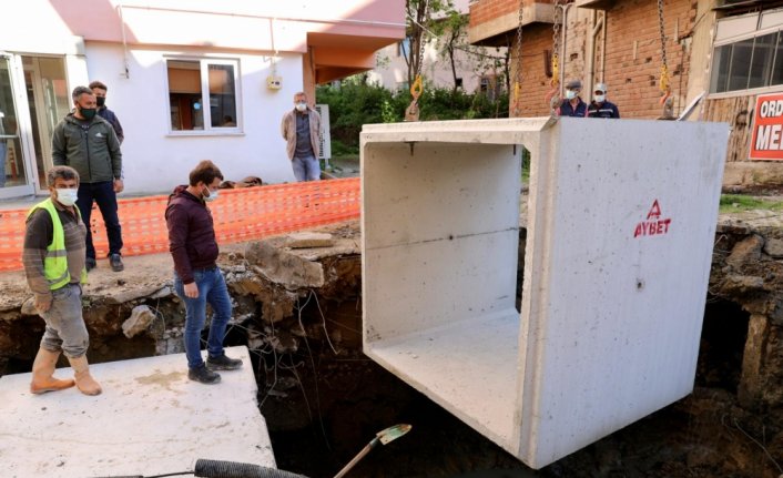 Ordu'da su baskınlarına yol açan derede çalışmalar sürüyor