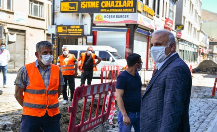 Trabzon Büyükşehir Belediye Başkanı Zorluoğlu altyapı çalışmalarını inceledi