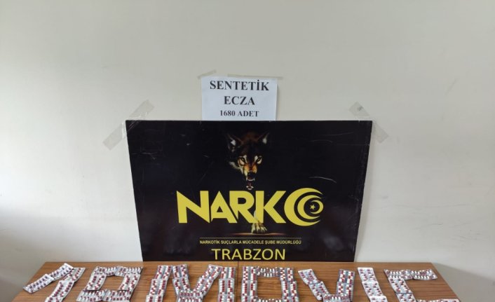 Trabzon'da 1680 uyuşturucu hap ele geçirildi