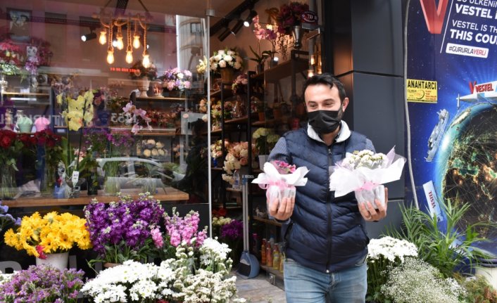 Trabzon'daki çiçekçilerde 