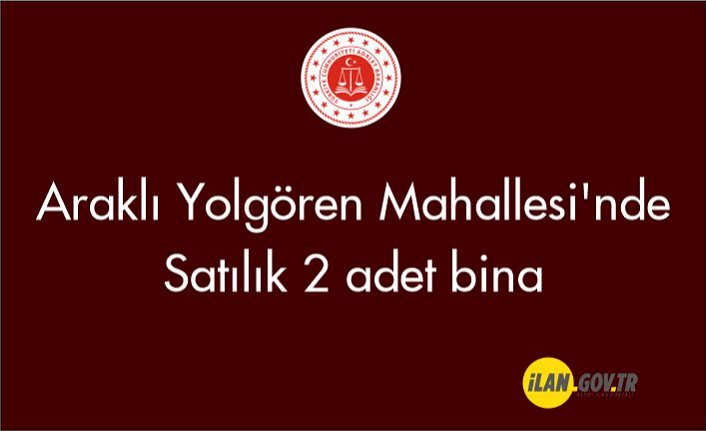 Araklı Yolgören Mahallesi'nde 2 adet bina Satılık