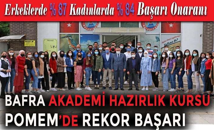 BAFRA AKADEMİ HAZIRLIK KURSU POMEM'DE REKOR BAŞARI