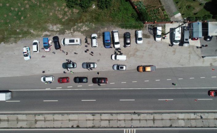 Düzce'de drone destekli 