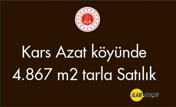 Kars Azat köyünde 4.867 m² tarla satılıktır