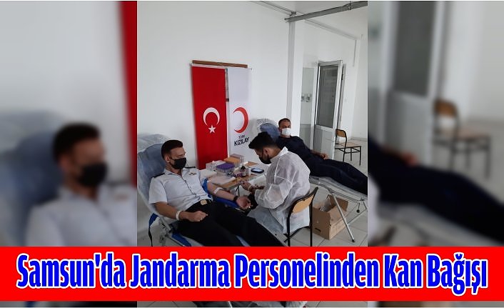 Samsun'da jandarma personelinden kan bağışı