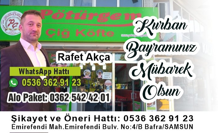 Bafra Pötürgem Çiğ köfteden Bayram Mesajı
