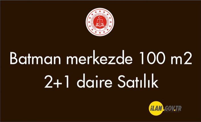 Batman merkezde 100 m² 2+1 daire satılıktır