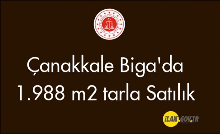Çanakkale Biga'da 1.988 m² tarla Satılık