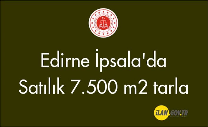 Edirne İpsala'da satılık 7.500 m² tarla