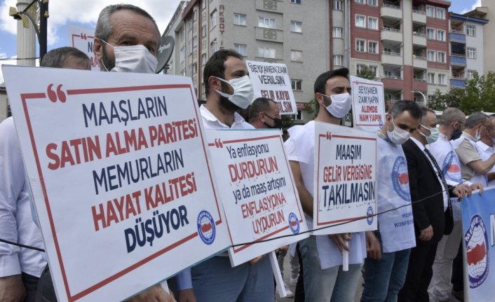 Gümüşhane'de Memur-Sen üyeleri seyyanen zam talep etti