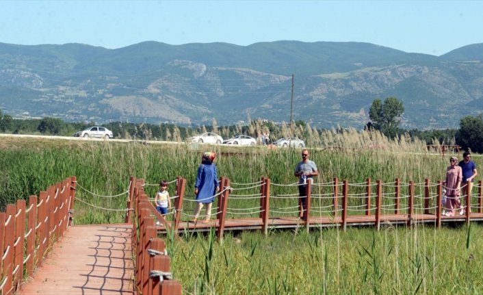 Kaz Gölü bayramda 25 bin ziyaretçi ağırladı