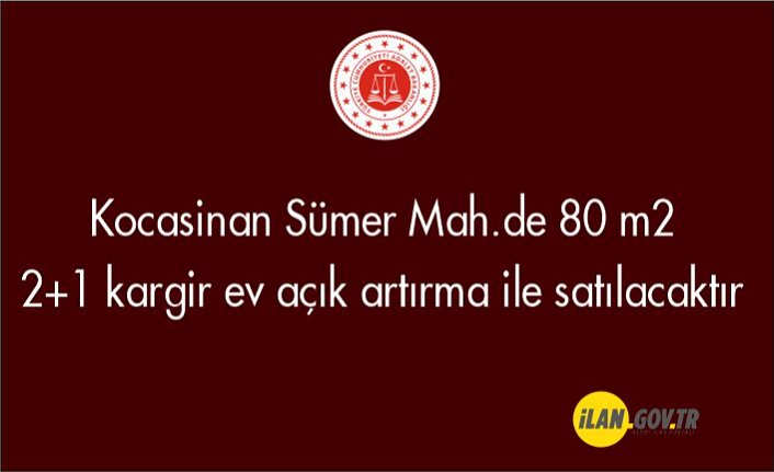 Kocasinan Sümer Mah.de 80 m² 2+1 kargir ev açık artırma ile satılacaktır