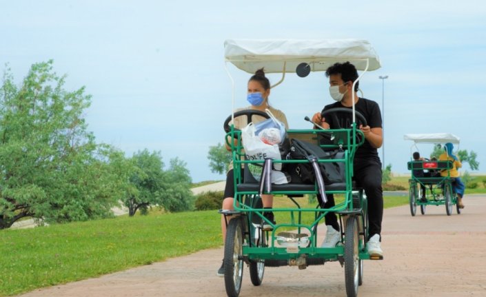 Samsun'da “fayton bisikletler“ ile çevreci geziler başladı