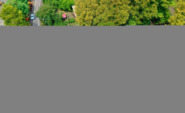 Bartın'da sel ve heyelanın etkili olduğu bölge havadan görüntülendi