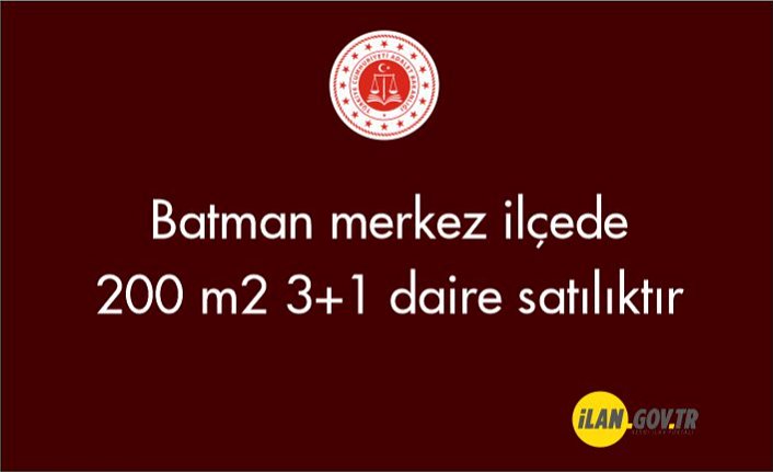 Batman merkez ilçede 200 m2 3+1 daire icradan satılıktır