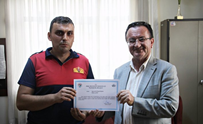 Bozkurt'taki sel bölgesinde görev alan ekipler teşekkür belgesiyle ödüllendirildi