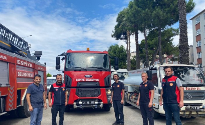 Espiye Belediyesi'nden Manavgat'a destek