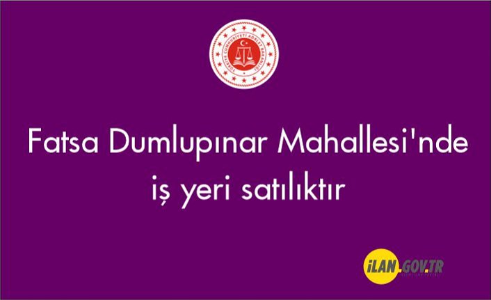 Fatsa Dumlupınar Mahallesi'nde iş yeri  satılıktır