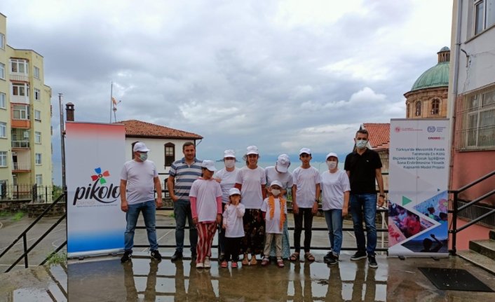 Giresun'da fındık toplayan ailelerin çocukları sosyal ve kültürel etkinliklere katılıyor