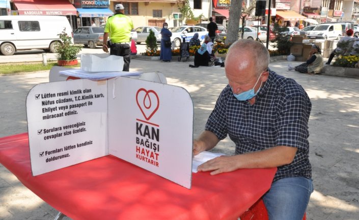 Gümüşhacıköy'de kan bağışı kampanyası düzenlendi