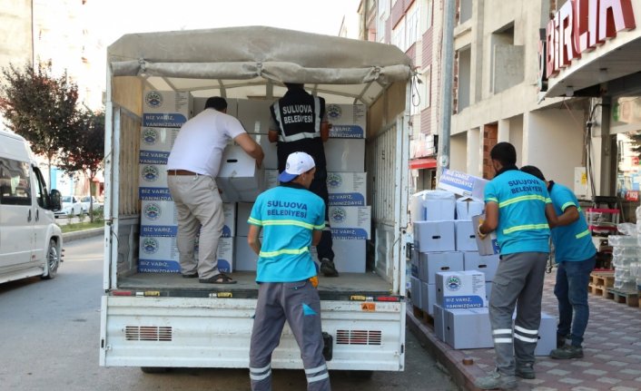 Suluova'dan Batı Karadeniz illerine sel nedeniyle yardım gönderildi