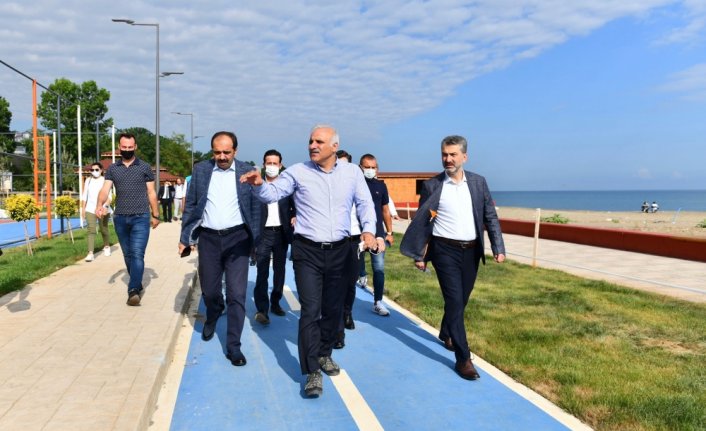 Trabzon Büyükşehir Belediye Başkanı Zorluoğlu, yapımı devam eden projeleri inceledi