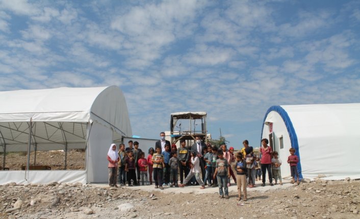 Amasya'da tarım işçilerinin çocukları için çadırkentte Kur'an kursu açıldı